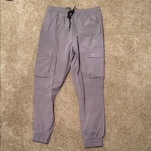 Nylon Cargo Gray Pants